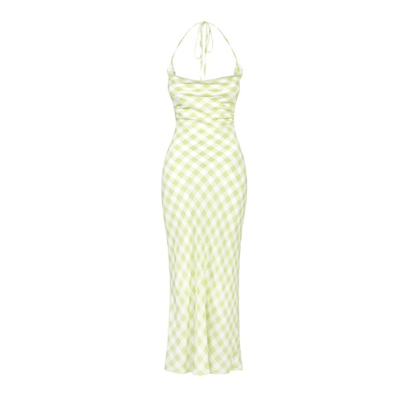 Isabelle Quinn Delilah Midi Dress Gingham Size S/M (US 6 or AU 10) NWT - Picture 7 of 14
